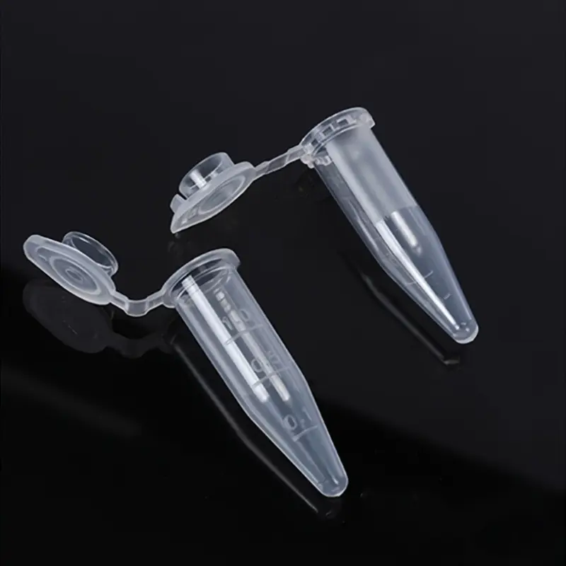 500pcs 0.03oz Laboratory Micro Tubes, Leak-Proof Microcentrifuge Vials with Caps, Plastic Sample Storage Containers, PP Material, Non-Charged, with Rack