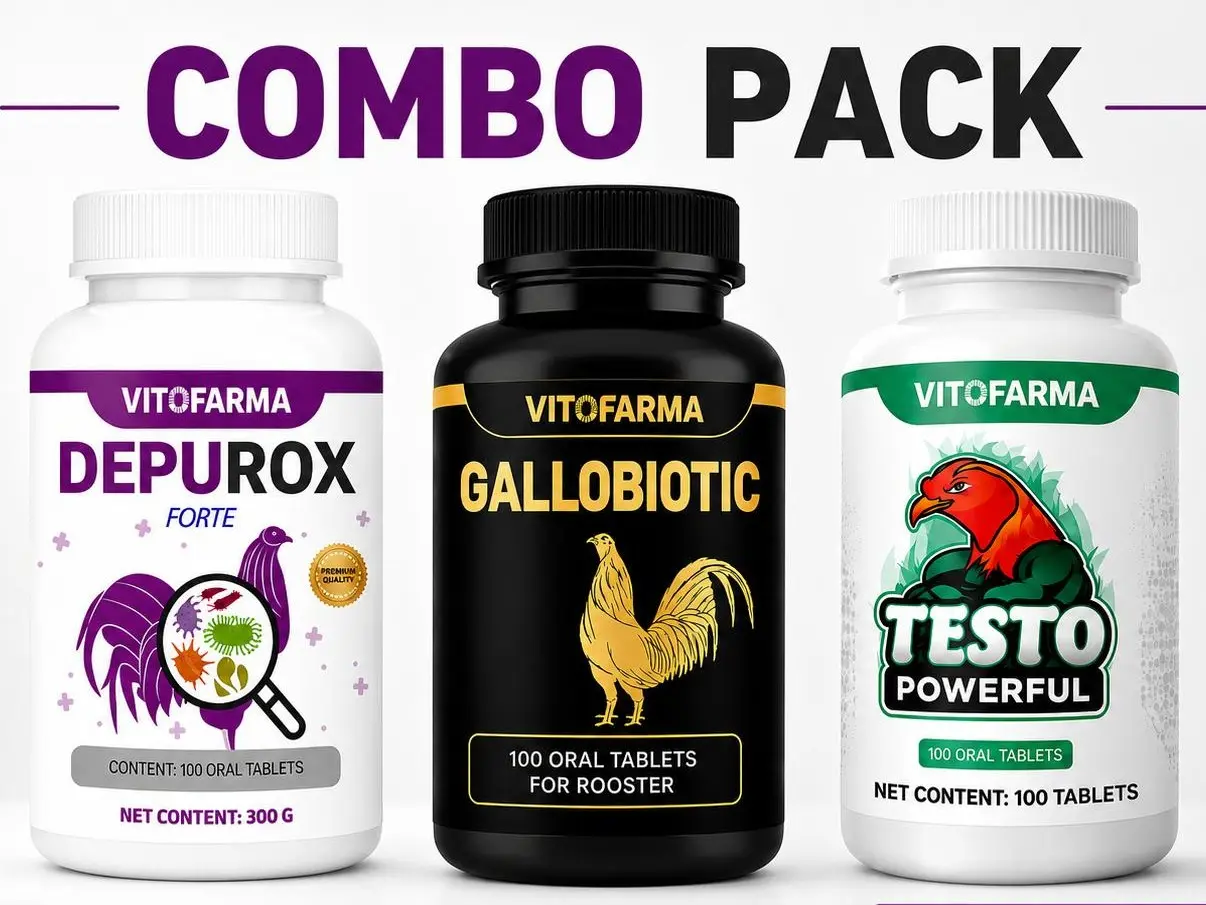 Vitofarma Complete Poultry Care Bundle | Depurox Forte + Gallobiotic + TestoPower full | 100 Tablets