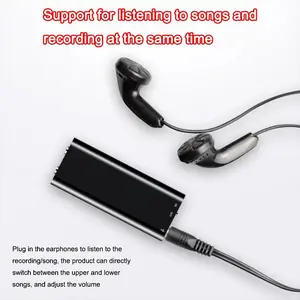 Smallest 32GB Ultra thin Mini Activated Voice Recorder 8GB Sound Noise Reduce USB Flash Drive 4-64Gb Audio Dictaphone MP3 Player