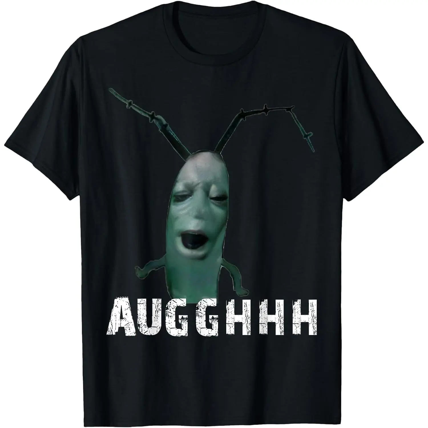 Men Women's Casual Graphic Tee Cursed Plankton Meme Funny Memes Cursed Memes Internet Memes T-Shirt Short Sleeve Fashion Clothing Sweatshirt