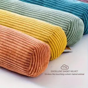 Living room bedroom decorative pillows Full Body Pillows Multifunctional Bolster Pillow Corduroy Cover Cylindrical Side Pillow Soft Cushions Supportive Cushion