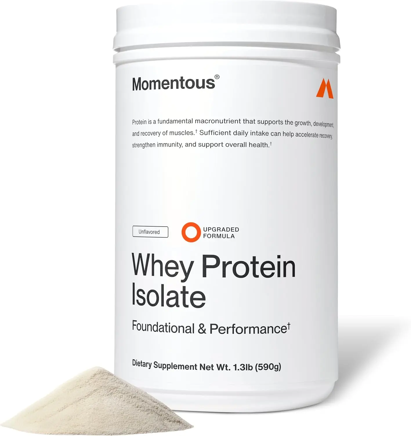 Grass-Fed Whey Isolate Protein Powder - 20g Natural Dietary Fitness Supplement - NSF Certified for Sport, Gluten-Free, 25 Servings, Unflavored - Isolate Protein Supplements - Package May Vary