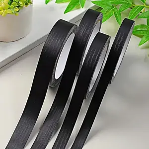 A Roll of 10m/393.7 Inch Black Wood Grain Texture Self-adhesive PVC Edges Banding, Used for Hiding Seams, Decorating Mirrors and Window Frames, Renovating Cabinets/Tables, and Adding Decorative Wood Grain Edges to Decoration and Frames