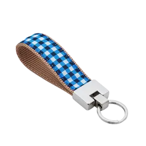 Key Ring | Navy Gingham