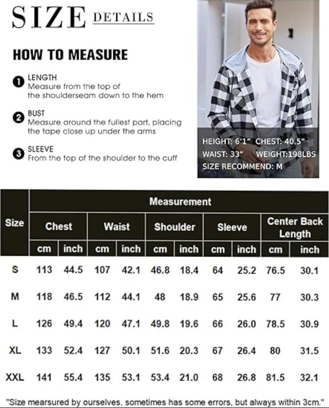 COOFANDY B Lightweight Men's Red & Navy Plaid Hoodie Flannel Shirt Jacket Long Sleeve Casual Fashion Button Shirts Menswear Coats Tops with Drawstring & Elastic Closure