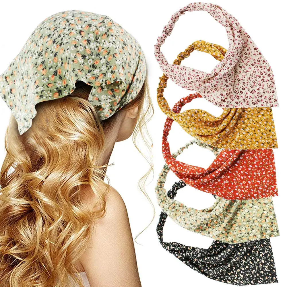 Hair Scarf Headband 5 Pcs Hair Bandanas