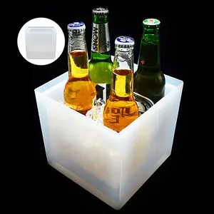 3.7QT LED Ice Bucket with Multi-Colored RGB Lights, Portable, Lightweight, Perfect for Parties, Home, and Outdoor Use