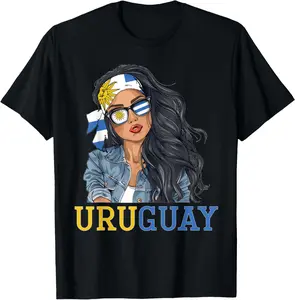 100%cotton Uruguayan Woman Products Flag Uniform Heritage Uruguay T-Shirt