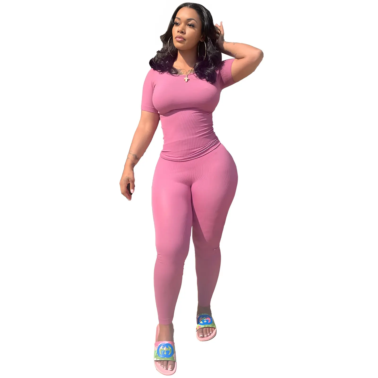 Women's Solid short sleeves Sports Second-Skin Feel Tight-Fitting Playsuit Jumpsuit, Workout Ribbed short sleeves Exercise Sportswear Bodysuits Bodycon Jumpsuit,2 piece suit sets,jumpsuits,yoga set,plus size birthday outfit,tie dye workout jumpsuit