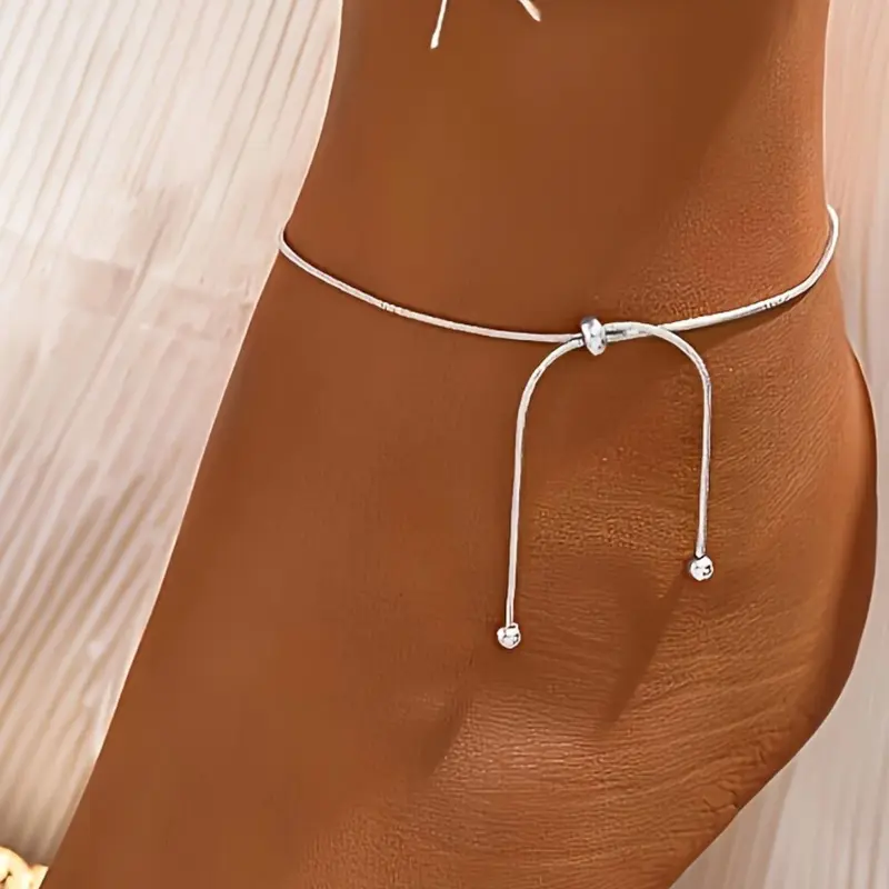Women's Elegant Minimalist Anklet, Exquisite Trendy Anklet, Dainty Adjustable Anklet, Chic Gorgeous Body Jewelry As Gift for Girlfriend, Elegant Accessory