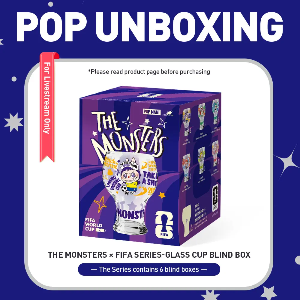 Unboxing-THE MONSTERS × FIFA SERIES-Glass Cup Blind Box-3.0