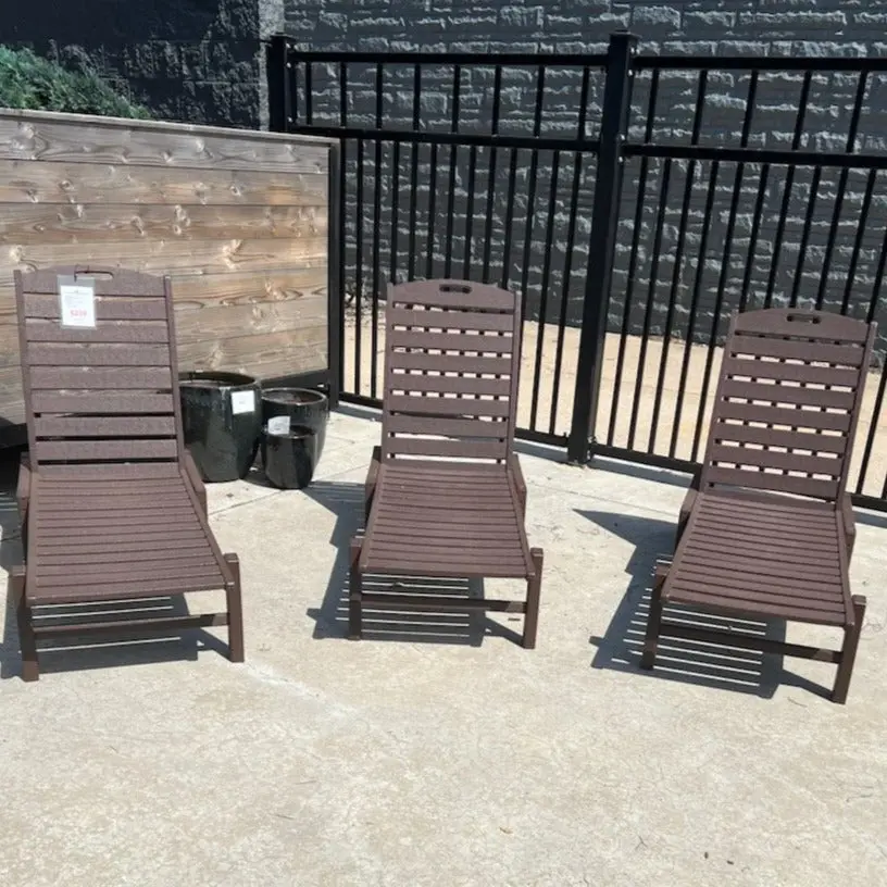 Local Special, Floor Model, Polywood Nautical Chair Lounge in Mahogany Finish