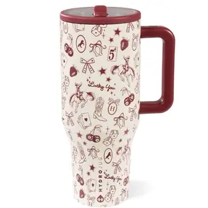 HydroJug 32oz / 40oz Large Water Tumbler with Handle & Straw for Moms & Busy Home Routines