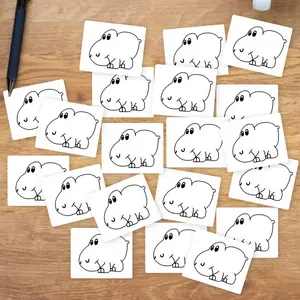 Stickers Pack 20 Pcs Hippo Skateboard Water Bumper Colorful Bike Waterproof Aesthetic Guitar Luggage Car Vinyl Laptop Bottle