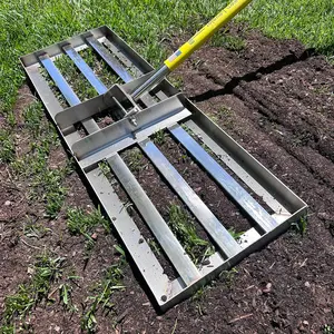 (TM) Lawn Leveling Rake | Stainless Steel Surface Leveling Tool | Level Soil or Dirt Ground Surfaces Easily | 30" x 10" Ground Plate | 78" Extra Long Handle