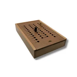 ELITE Magnetic Clasp Storage Box With  2 Pegs; Scoring Track for Crokinole + 28 discs (2024 Version)