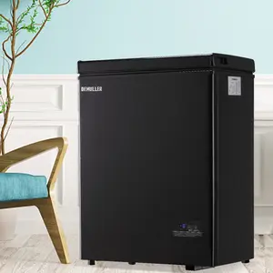 DEMULLER Chest Freezer Small Deep Freezer Top Open Door Mini Freezer with Electronic Control Compact Freezer for Homes Garages Basements White