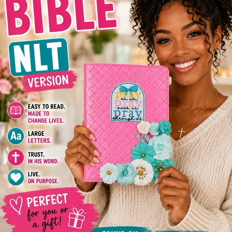 Pink NLT Bible