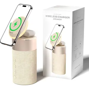 4-in-1  Speaker, 15W Portable Speaker   Charger, Dimmable Night Light with Phone Stand, 2-in-1   for 17/16/15/14/13/12 Series, AirPods Pro/3/2 Men/Women Gifts