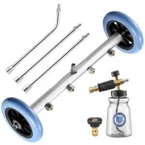 RIDGE WASHER Pressure Washer Undercarriage Cleaner, 16 Inch Undercarriage Washer with Foam Cannon, Under Car Cleaner with Straight Extension Wand, 4000 PSI, ChristmasGift