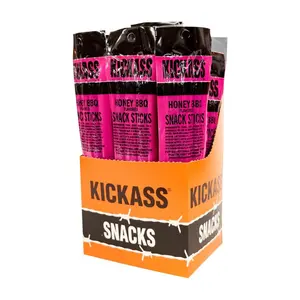 Kickass Honey BBQ Twin Pack Snack Sticks - 16CT Caddy Sweet Dessert