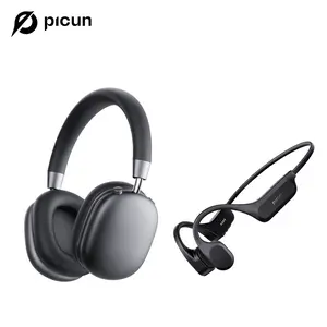 Picun F5 + T2 Wireless Earbuds Gift Set  | 60H Battery, Adaptive Noise Cancelling, Head Tracking Spatial Audio | Perfect Black Friday & Christmas Gift for Him/Her – Outdoor, Gym, Travel Ready