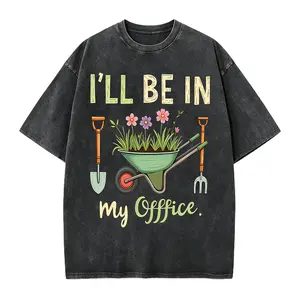Gardening-Themed Fun Print Pattern Round Neck Holiday Outfit Casual Elegant Summer Top Women'S Commute Daily Versatile Short Sleeve T-Shirt