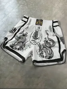 Men's Fashion Boxing Shorts, Dragon Pattern Design, Elastic Waist Comfort, Sporty Style, Athletic Shorts, Ideal for Running & Daily Wear
