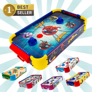 Marvel Wooden Electronic Air Hockey Table: Spider-Man | Spidey and His Amazing Friends | Avengers | Transformers, Ages 4+, Officially Licensed