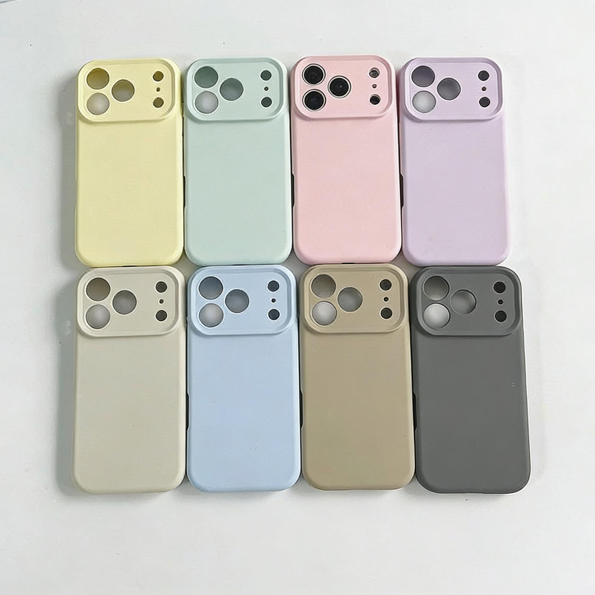 Cute Pastel Aesthetic Matte Soft Touch iPhone Case, Slim Silicone Shockproof Anti-Scratch Cover with Precise Camera Cutout For iPhone 17 16 15 14 13 Pro/Pro Max/Plus/Air Perfect Gift for Her/Him