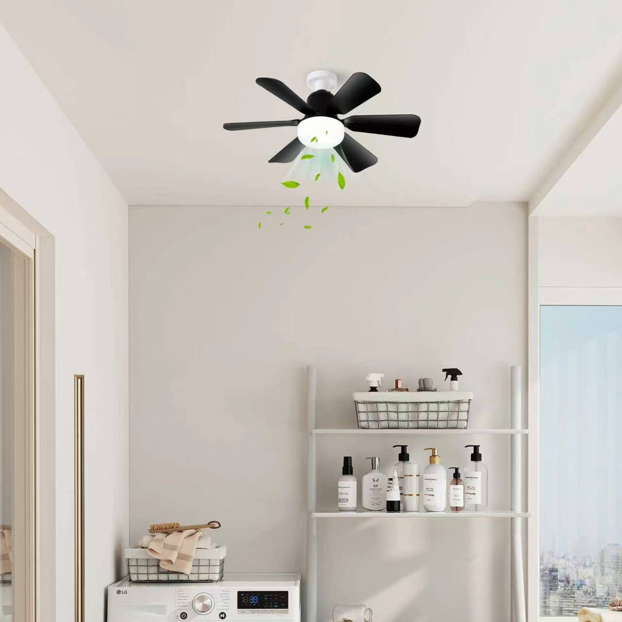 3-in-1 Socket Fan Light with Remote - Easy Install Ceiling Fan with Dimmable LED for Bedroom, Kitchen & Garage | No Wiring Needed