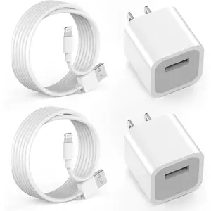 [Apple MFi Certified] iPhone Charger, 2 Pack USB Wall Charger Fast Charging Travel Plug Adapter with 6FT USB to Lightning Quick Charge Data Sync Cable Cord for iPhone 14 13 12 11 Pro Max XS XR X 8 7 6