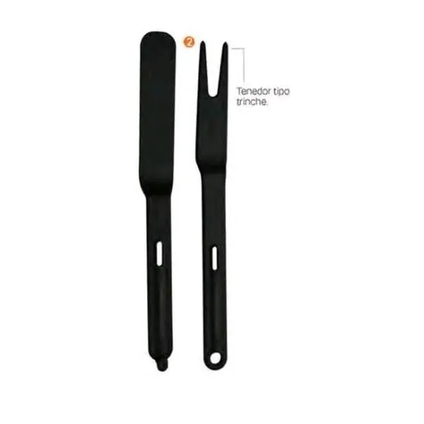 DUO Fork - Black Spatulas with Unique Design Features