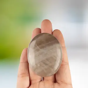 Smoky Quartz Palm Stone, Polished Crystal Stone for Chakra Balancing, Meditation, Spiritual and Crystal Gift