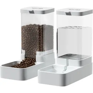 Gravity Pet Feeder and Water Dispenser Set, Automatic Dog Feeder and Water Dispenser for Dogs Cats Pets Large Capacity(3.8L)