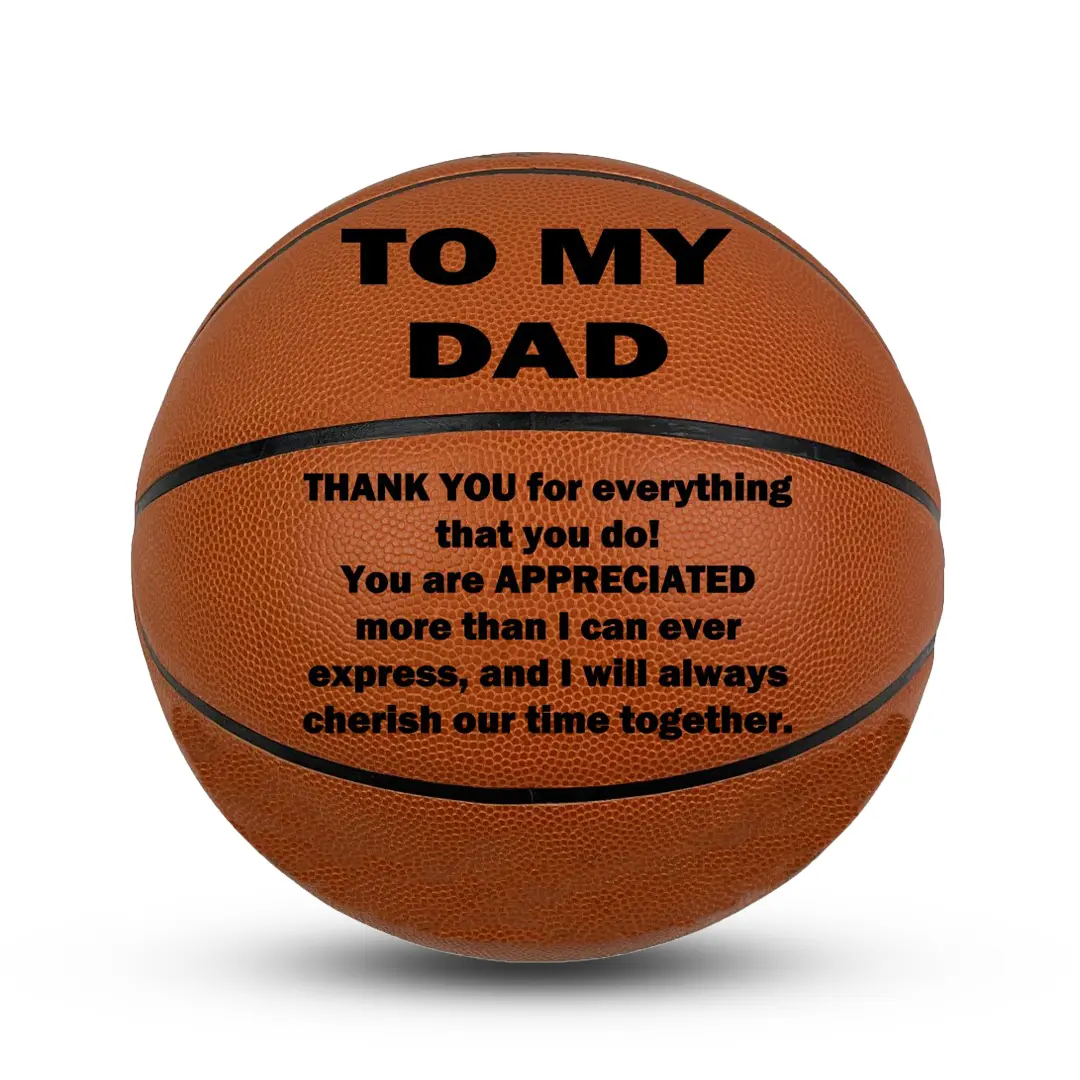 Custom To My Dad Basketball Gift, Personalized Orange Basketball 29.5