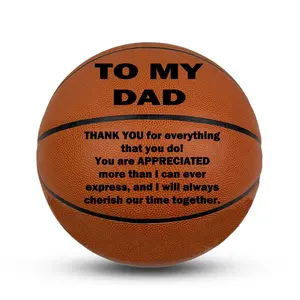 Custom To My Dad Basketball Gift, Personalized Orange Basketball 29.5