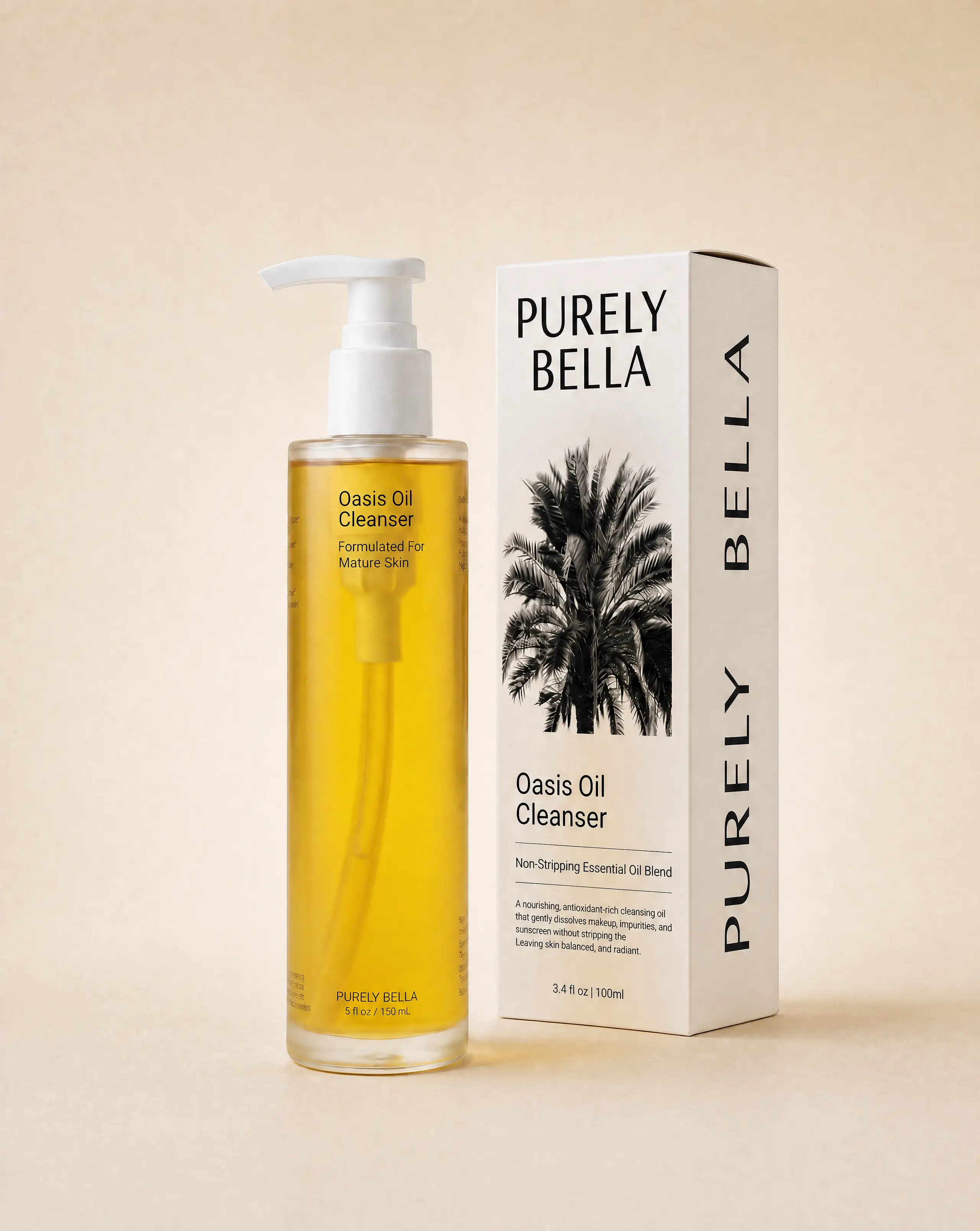 Oasis Milky Lightweight Gentle Cleansing Oil Cleanser - Daily Calming Facial Cleanser for Dry, Moisturized Skin