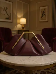 New Soft Leather Cloud Bag for Women, Elegant Pleated Evening Clutch, High-End Underarm Crossbody Bag, Unique Design Handbag