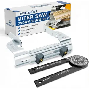 2-in-1 Molding Jig & Miter Saw Protractor Set - Eliminates Math & Guarantees Stability for Precise Trim Cuts Fits DWS780 DW718 DW716 & More