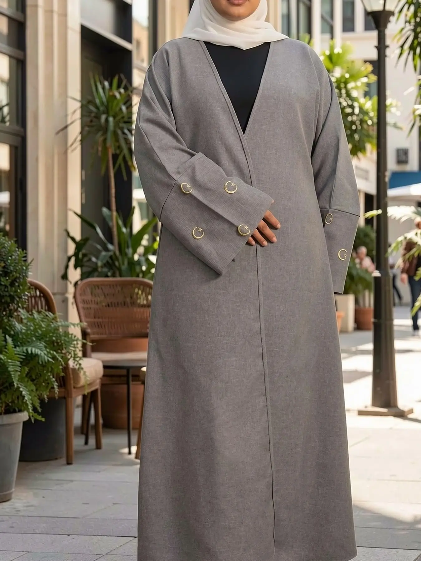 Women's Loose Casual Elegant Long Sleeve Open Front Woven Embroidered Robe Coat, Stylish and Comfortable Outerwear for Daily Wear