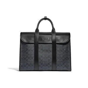 COACH Gotham Large Tote Bag with Detachable Strap, Coated Canvas and Calfskin, for Men