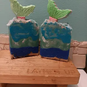 Mermaid inspired soap bar, dolphin soap bar. turtle soap bar, sea shell soap bar