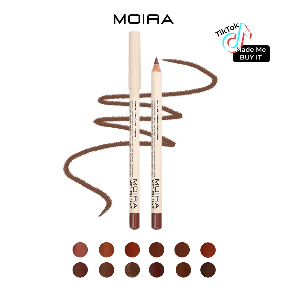 MOIRA | Must-Have Lip Liner Pencil (008, Chocolate) | High-Pigment Creamy Formula, Smooth One-Stroke Application, Long-Lasting Definition for Perfect Pout