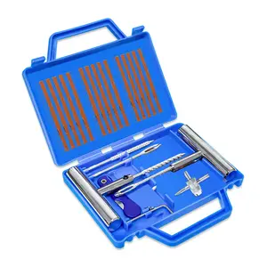 23PCS Emergency Car Motorcycle Tire Repair Kit Quick Puncture Fix Tool Box for Roadside Safety Use