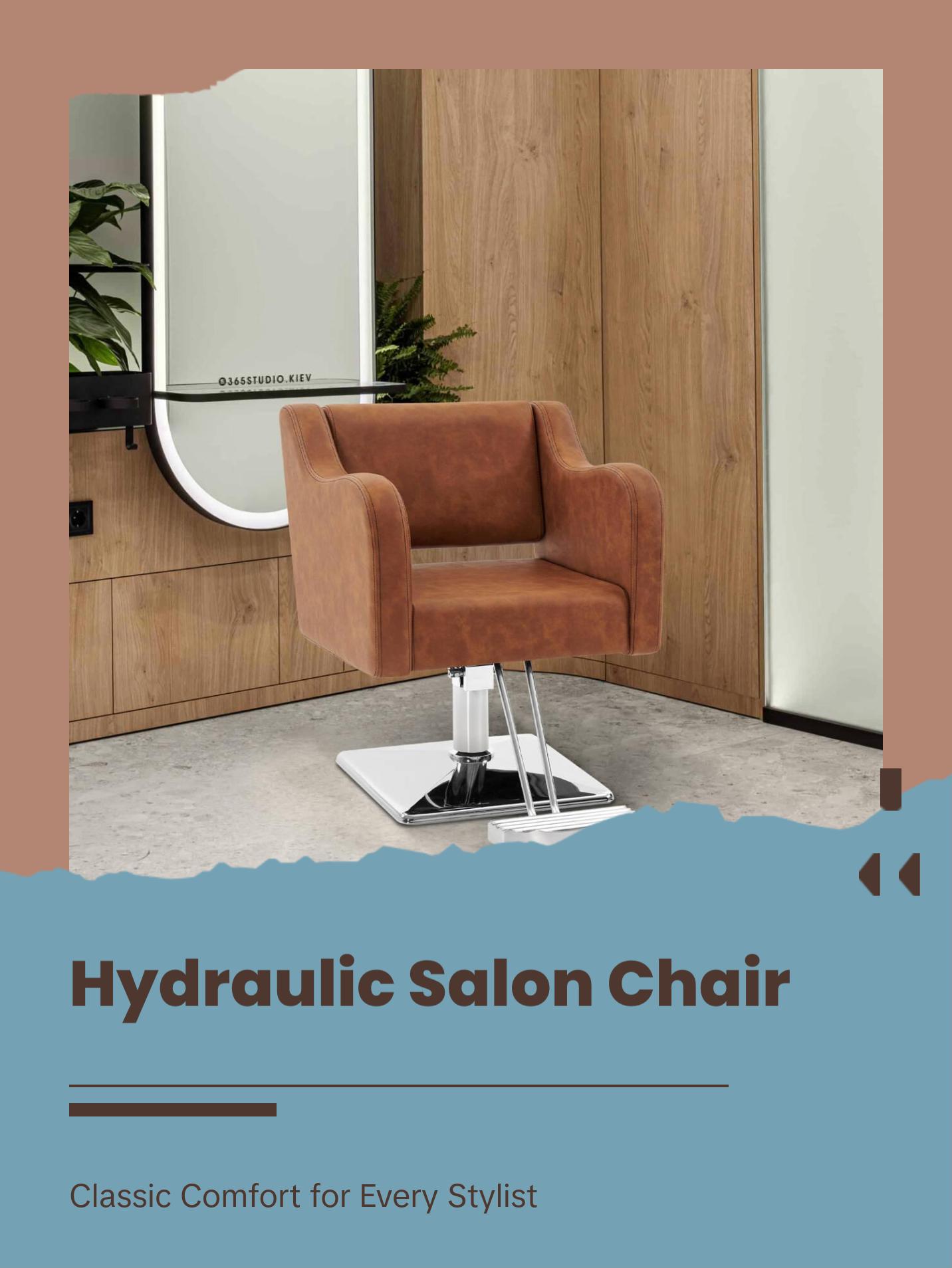BarberPub Salon Chair for Hair Stylist, Hydraulic Barber Styling Chair Brown 3802 BarberPub Salon Chair for Hair Stylist, Hydraulic Barber Styling Chair Brown 3802