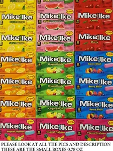 Mike and Ike variety pack 21 pack 7 flavors each box is 0.78 oz total weight approximately 17 oz Chewy Candy Snack Sour Watermelon Blasts Fruity