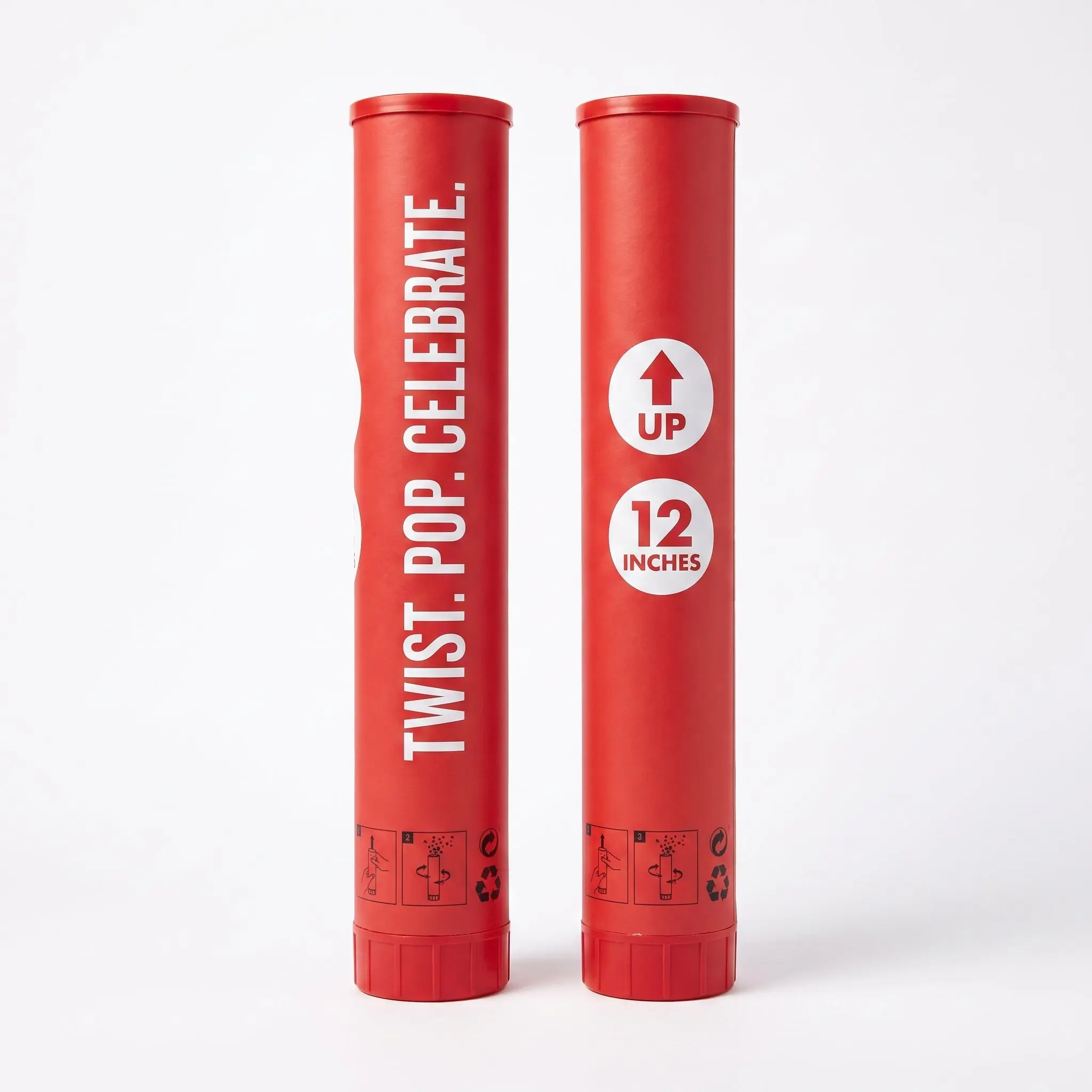 Red Powder Confetti Popper - 12 Inch