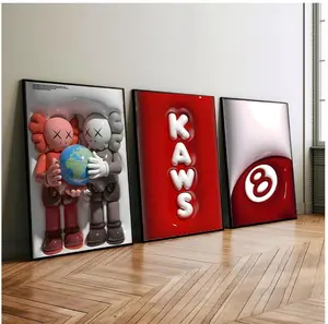 Set Of 3 HypeBeast Room Decor, Hypebast 3D Trendy Wall Art,