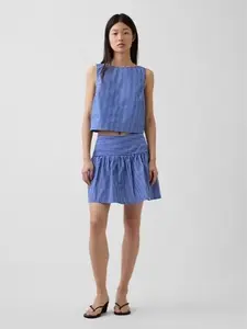 GAP Poplin Drop-Waist Mini Skort